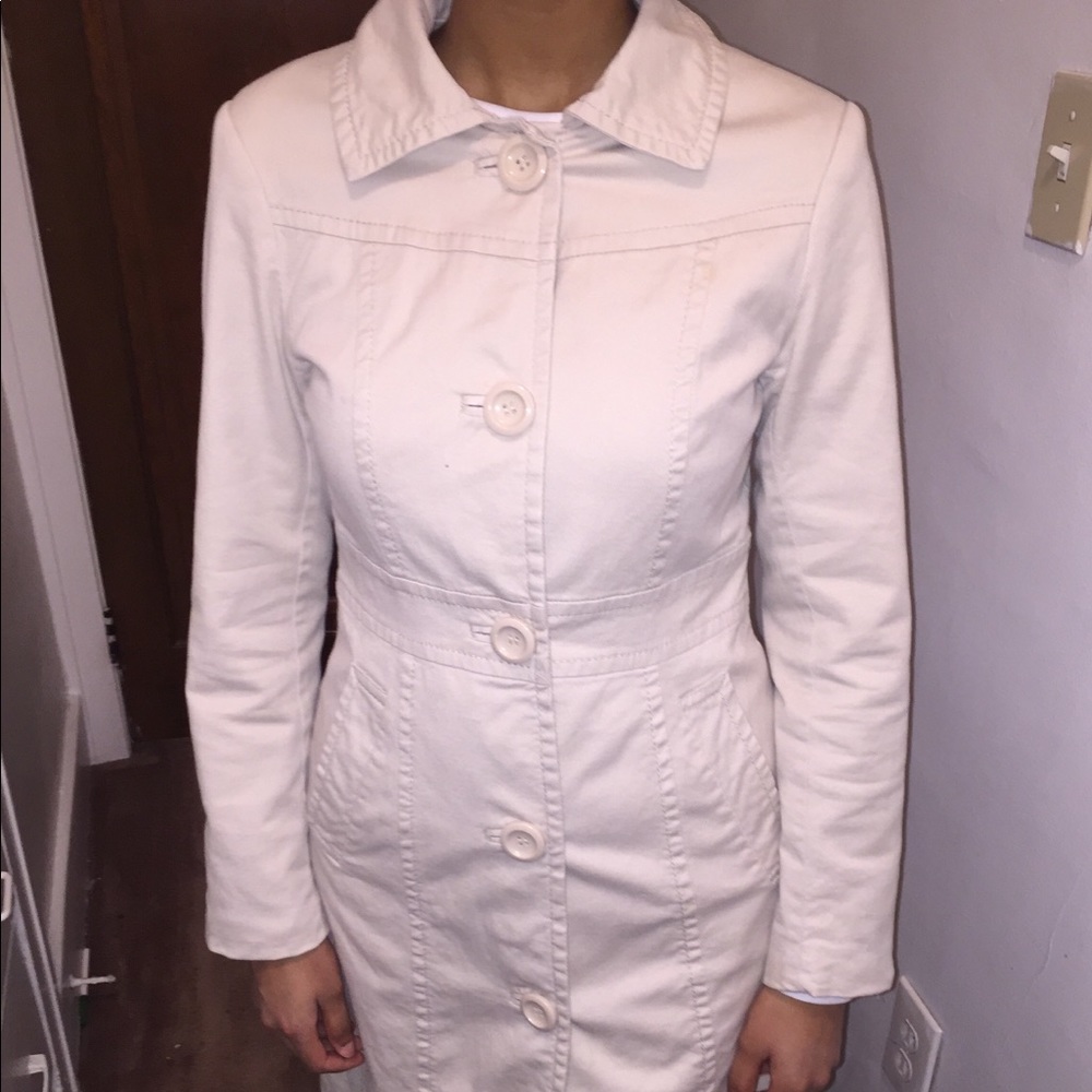 H&M cream trench coat